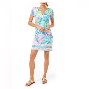 Lilly Pulitzer Sophiletta dress on multi fish my wish print size medium